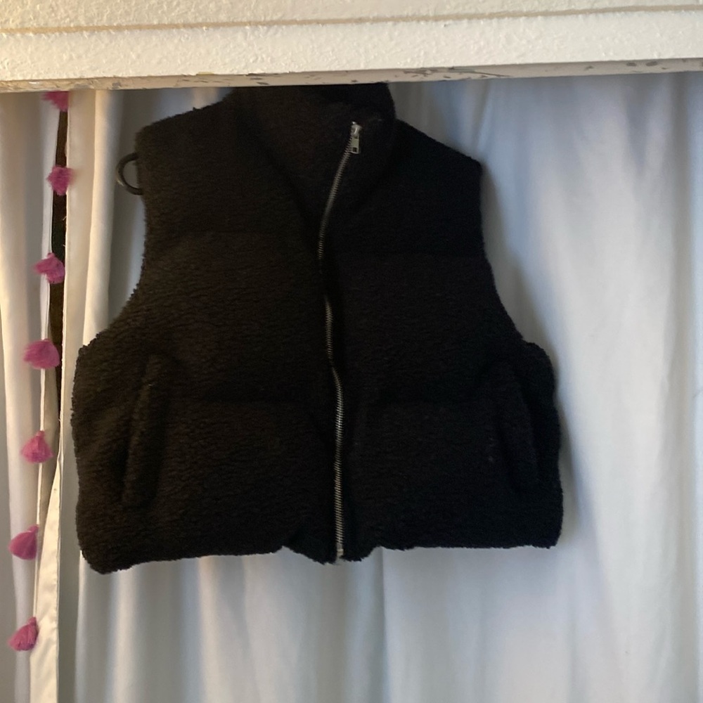 Cropped bomber jacket fluffy